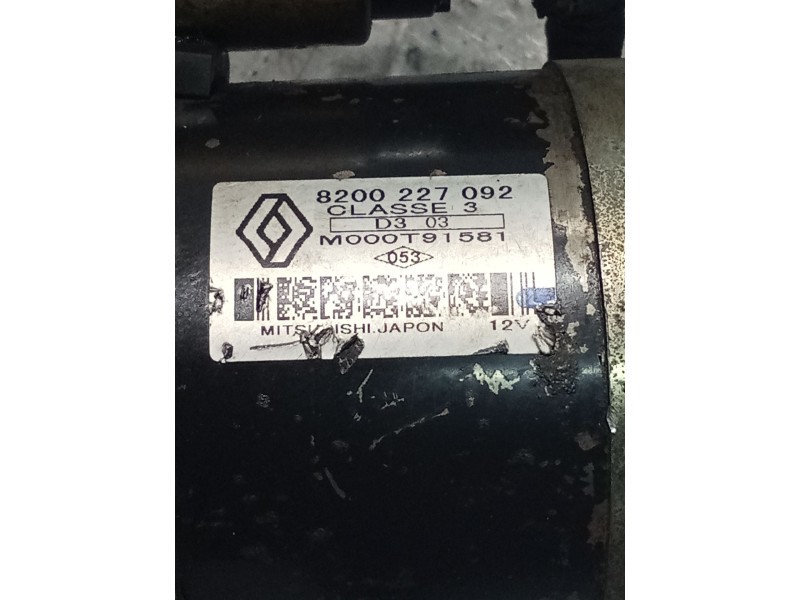 Recambio de motor arranque para nissan almera ii hatchback (n16) 1.5 dci referencia OEM IAM 8200227092 M000T91581 