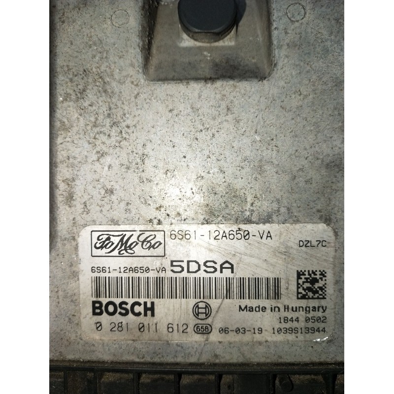 Recambio de centralita motor uce para ford fiesta v (jh_, jd_) 1.6 tdci referencia OEM IAM 0281011612 6S6112A650VA 1039S13944 20