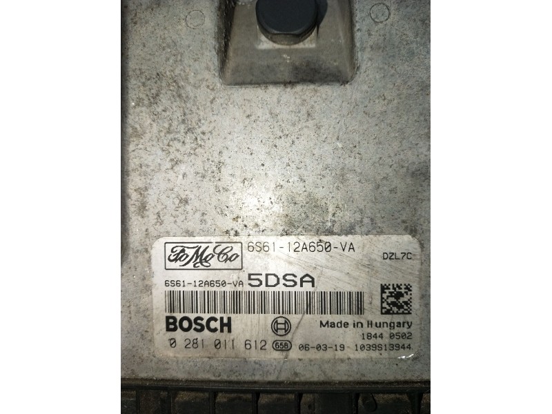 Recambio de centralita motor uce para ford fiesta v (jh_, jd_) 1.6 tdci referencia OEM IAM 0281011612 6S6112A650VA 1039S13944 20