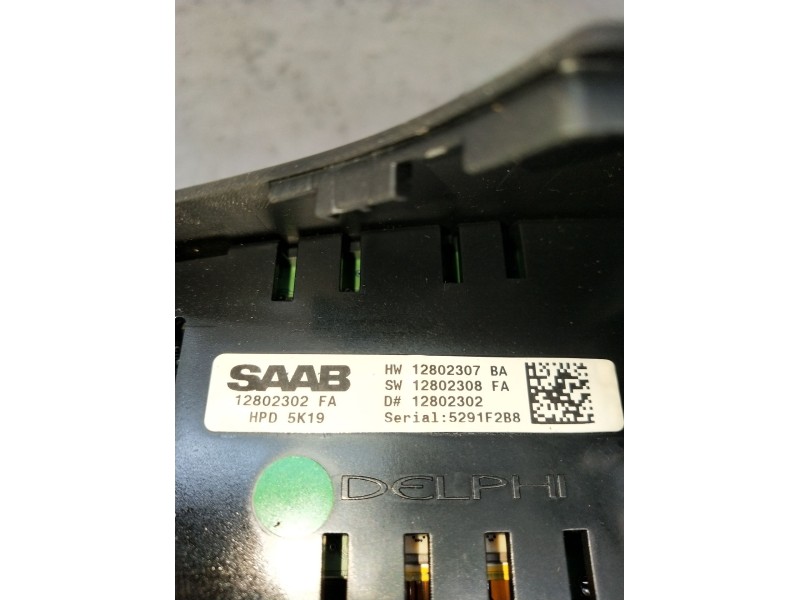 Recambio de cuadro instrumentos para saab 9-3 station wagon (e50) 1.9 tid referencia OEM IAM 12802302FA 12802307BA 2005