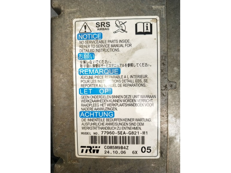 Recambio de kit airbag para honda accord vii (cl, cn) 2.0 (cl7) referencia OEM IAM 77960SEAG821M1  2004