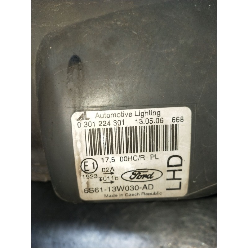 Recambio de faro izquierdo para ford fiesta v (jh_, jd_) 1.6 tdci referencia OEM IAM 0301224301 6S6113W030AD 2005