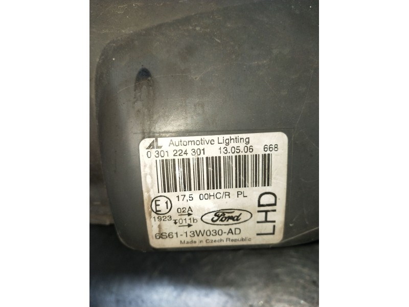 Recambio de faro izquierdo para ford fiesta v (jh_, jd_) 1.6 tdci referencia OEM IAM 0301224301 6S6113W030AD 2005