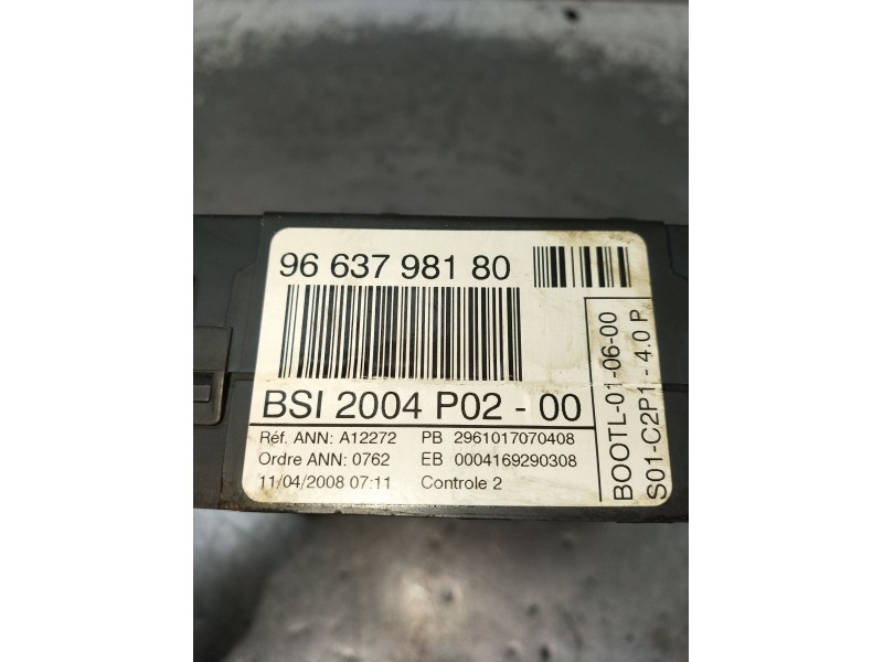 Recambio de caja reles / fusibles para peugeot 308 i (4a_, 4c_) 1.4 16v referencia OEM IAM 9663798180 BSI2004P0200 VER FOTOS