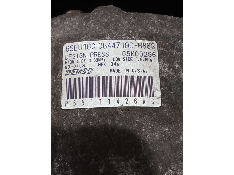 Recambio de compresor aire acondicionado para dodge journey se referencia OEM IAM   