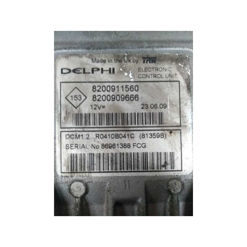Recambio de centralita motor uce para nissan nv 200 (m20) 1.5 dci cat referencia OEM IAM R0410B041C 8200911560 8200909666 81359B