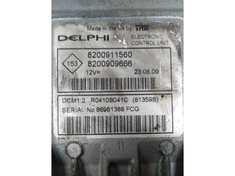 Recambio de centralita motor uce para nissan nv 200 (m20) 1.5 dci cat referencia OEM IAM R0410B041C 8200911560 8200909666 81359B