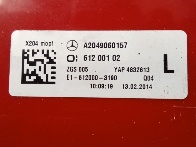 Recambio de piloto trasero izquierdo para mercedes-benz clase glk (x204) 220 cdi 4-matic (204.984, 204.997) referencia OEM IAM A