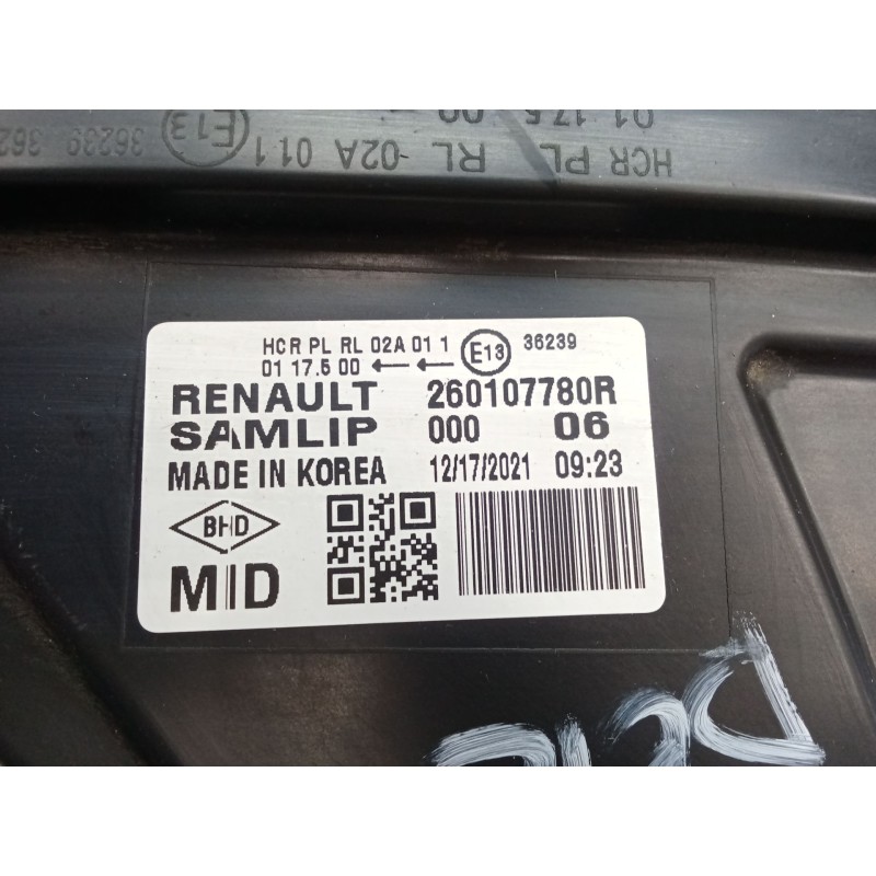 Recambio de faro derecho para renault arkana i (lcm_, ldn_) 1.6 e-tech 145 (ldmu) referencia OEM IAM 260107780R  