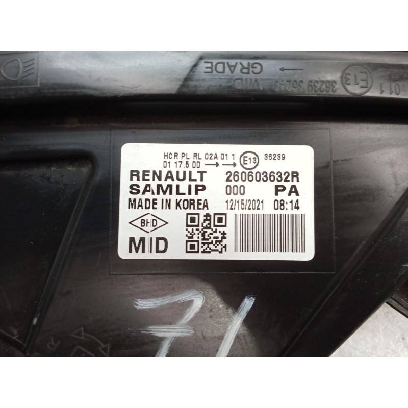 Recambio de faro izquierdo para renault arkana i (lcm_, ldn_) 1.6 e-tech 145 (ldmu) referencia OEM IAM 260603632R  