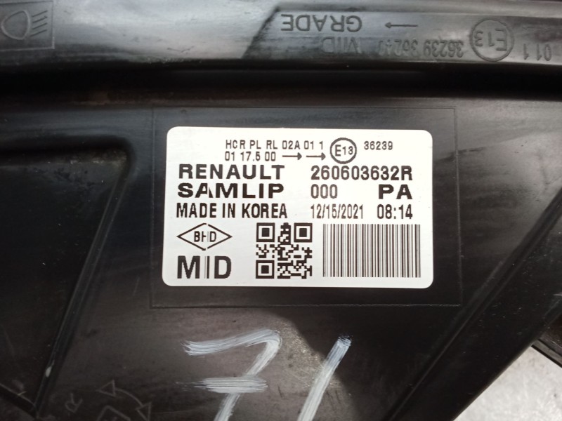 Recambio de faro izquierdo para renault arkana i (lcm_, ldn_) 1.6 e-tech 145 (ldmu) referencia OEM IAM 260603632R  