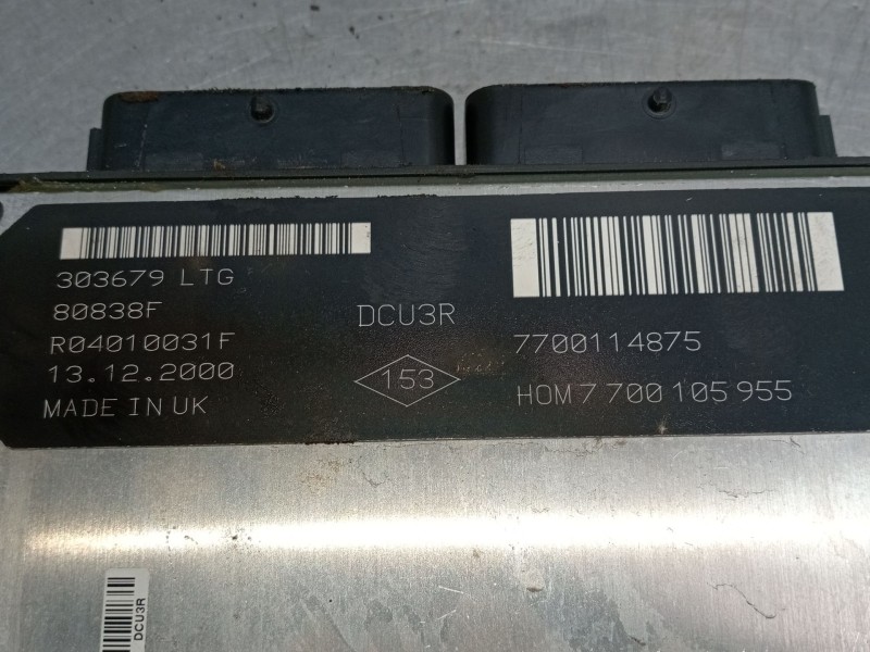 Recambio de centralita motor uce para renault clio ii (bb_, cb_) 1.9 d (b/cb0j) referencia OEM IAM 7700114875 H0M7700105955 R040