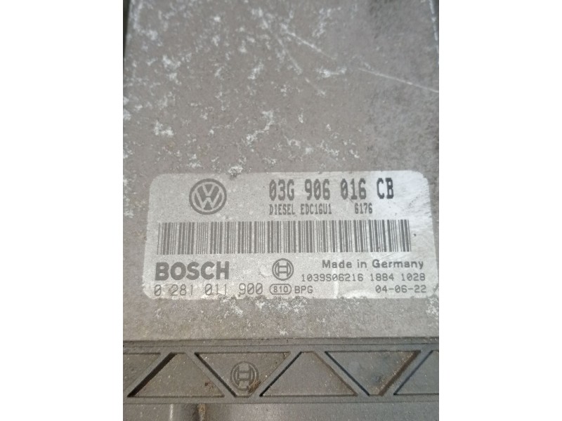 Recambio de centralita motor uce para volkswagen golf v (1k1) 1.9 tdi referencia OEM IAM 0281011900 03G906016CB 1039S06216 2003