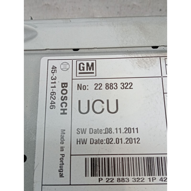 Recambio de sistema navegacion gps para opel insignia a (g09) 2.0 cdti (68) referencia OEM IAM 22883322 453116246 2008