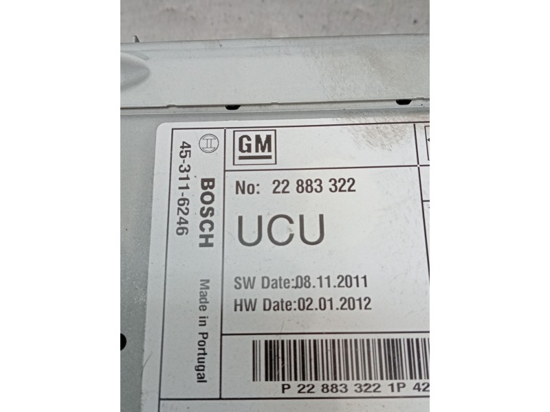 Recambio de sistema navegacion gps para opel insignia a (g09) 2.0 cdti (68) referencia OEM IAM 22883322 453116246 2008