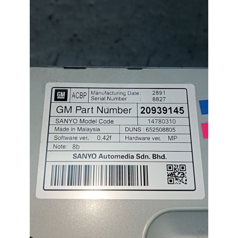 Recambio de pantalla multifuncion para opel insignia a (g09) 2.0 cdti (68) referencia OEM IAM 20939145  2008