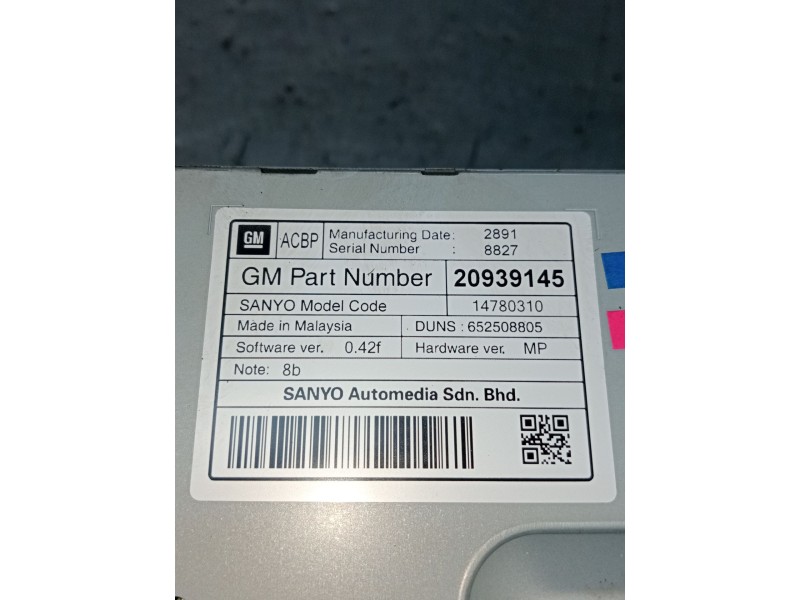 Recambio de pantalla multifuncion para opel insignia a (g09) 2.0 cdti (68) referencia OEM IAM 20939145  2008