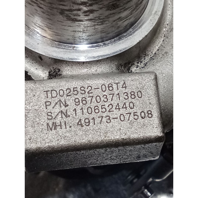 Recambio de turbocompresor para citroën berlingo / berlingo first monospace (mf_, gjk_, gfk_) 1.6 hdi 75 (mf9hw, gj9hwc, gf9hwc,
