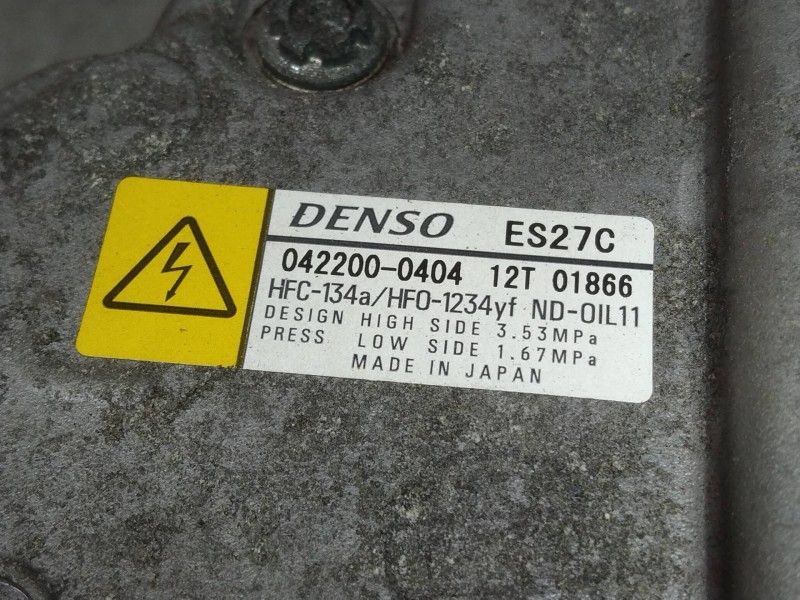 Recambio de compresor aire acondicionado para toyota prius+ advance referencia OEM IAM 0422000404 ES27C 