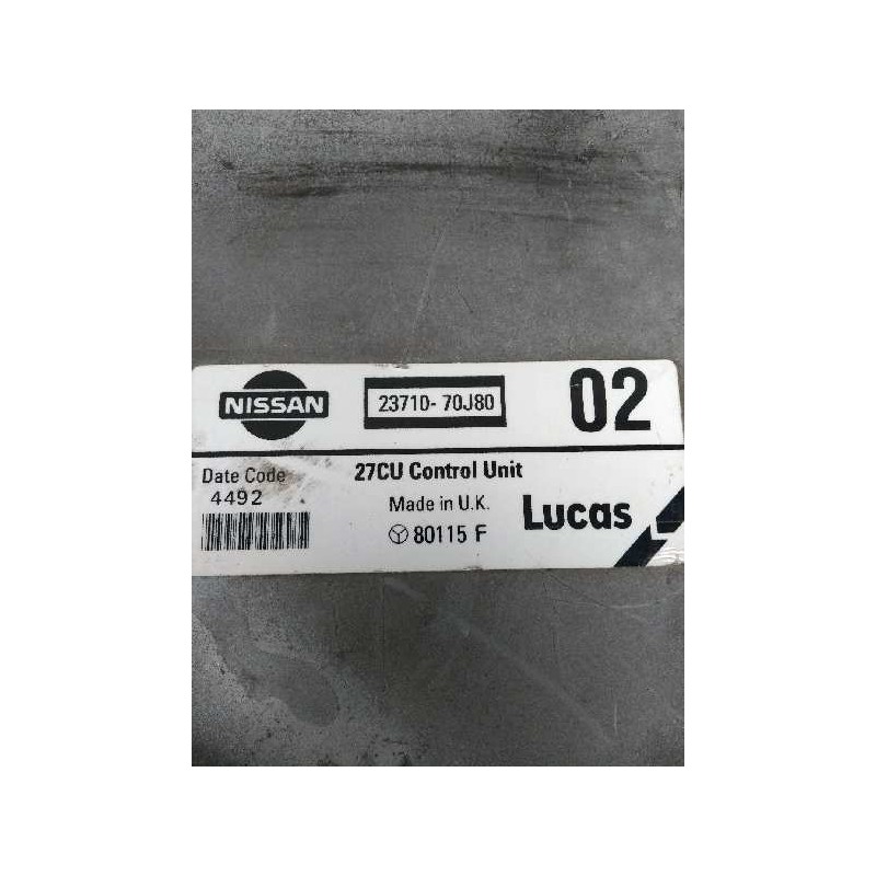 Recambio de centralita motor uce para nissan primera berl./familiar (p10/w10) 2.0 16v cat referencia OEM IAM 2371070J80 80115F 0 Recambio de centralita motor uce para nissan primera berl./familiar (p10/w10) 2.0 16v cat referencia OEM IAM 2371070J80 80115F 0