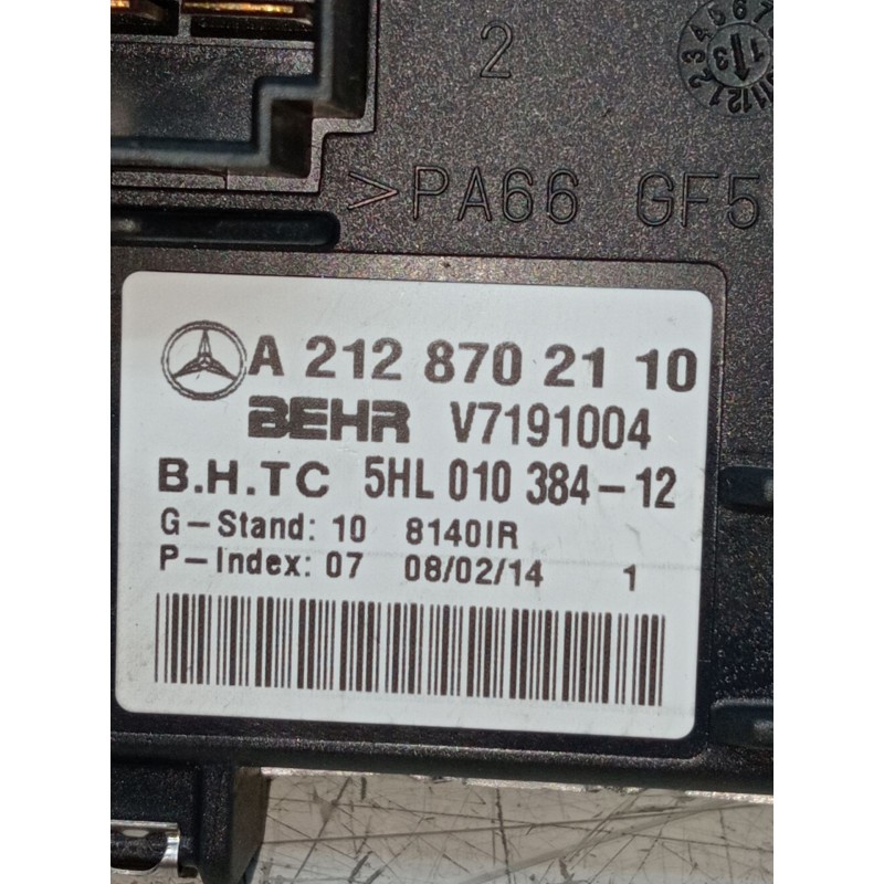 Recambio de resistencia calefaccion para mercedes-benz clase glk (x204) 220 cdi 4-matic (204.984, 204.997) referencia OEM IAM A2