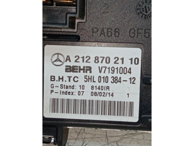 Recambio de resistencia calefaccion para mercedes-benz clase glk (x204) 220 cdi 4-matic (204.984, 204.997) referencia OEM IAM A2