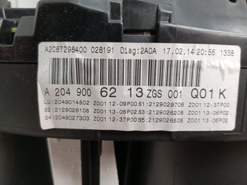 Recambio de cuadro instrumentos para mercedes-benz clase glk (x204) 220 cdi 4-matic (204.984, 204.997) referencia OEM IAM A20490