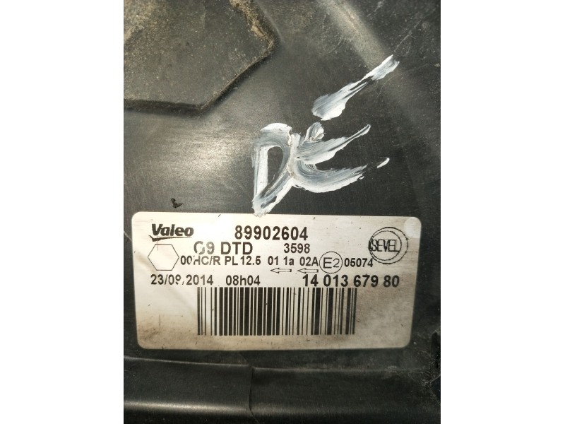 Recambio de faro derecho para fiat scudo autobús (270_, 272_) 1.6 d multijet referencia OEM IAM 89902604 1401367980 2003