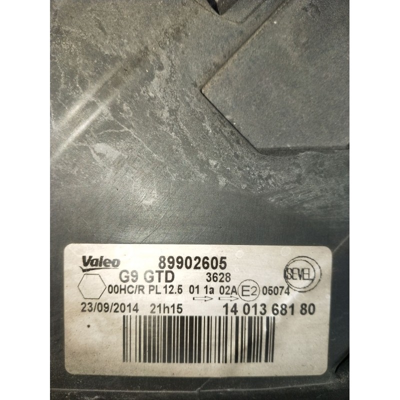 Recambio de faro izquierdo para fiat scudo autobús (270_, 272_) 1.6 d multijet referencia OEM IAM 89902605 1401368180 2003