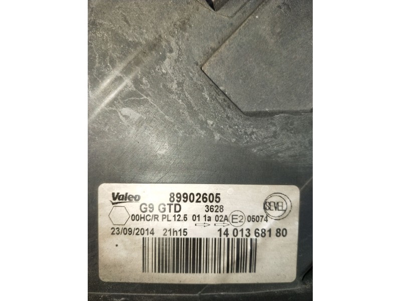 Recambio de faro izquierdo para fiat scudo autobús (270_, 272_) 1.6 d multijet referencia OEM IAM 89902605 1401368180 2003