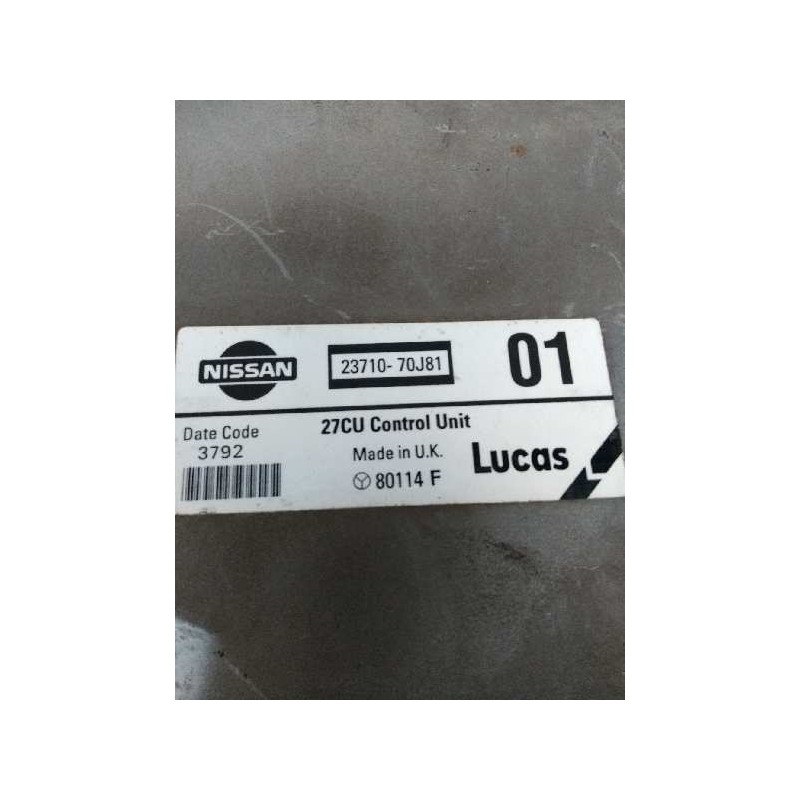 Recambio de centralita motor uce para nissan primera berl./familiar (p10/w10) 2.0 16v cat referencia OEM IAM 2371070J81 80114F 0
