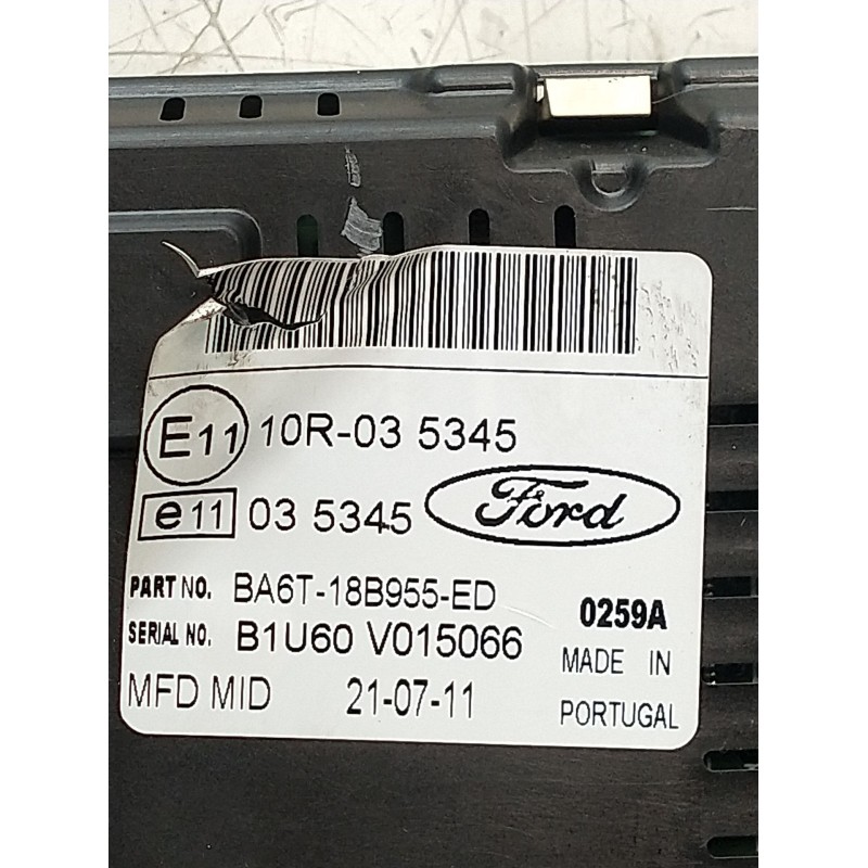 Recambio de pantalla multifuncion para ford fiesta vi van 1.4 tdci referencia OEM IAM B1U60V015066 BA6T18B955ED 2008