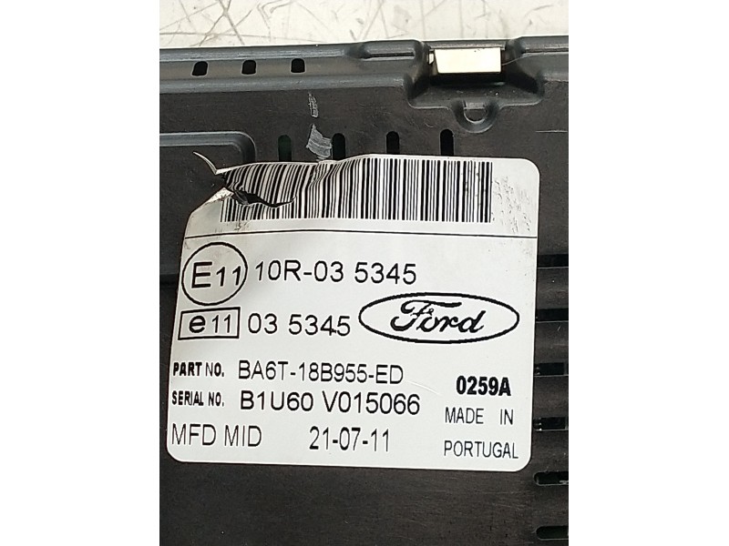 Recambio de pantalla multifuncion para ford fiesta vi van 1.4 tdci referencia OEM IAM B1U60V015066 BA6T18B955ED 2008