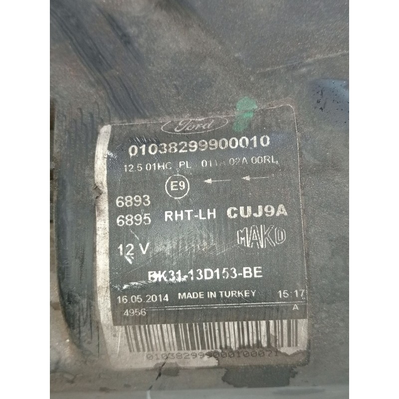 Recambio de faro izquierdo para ford transit v363 furgoneta (fcd, fdd) 2.2 tdci rwd referencia OEM IAM 01037299900010 BK3113D153