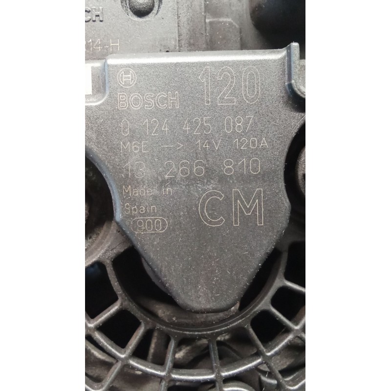 Recambio de alternador para opel corsa d color edition referencia OEM IAM 0124425087 13266810 120A 11