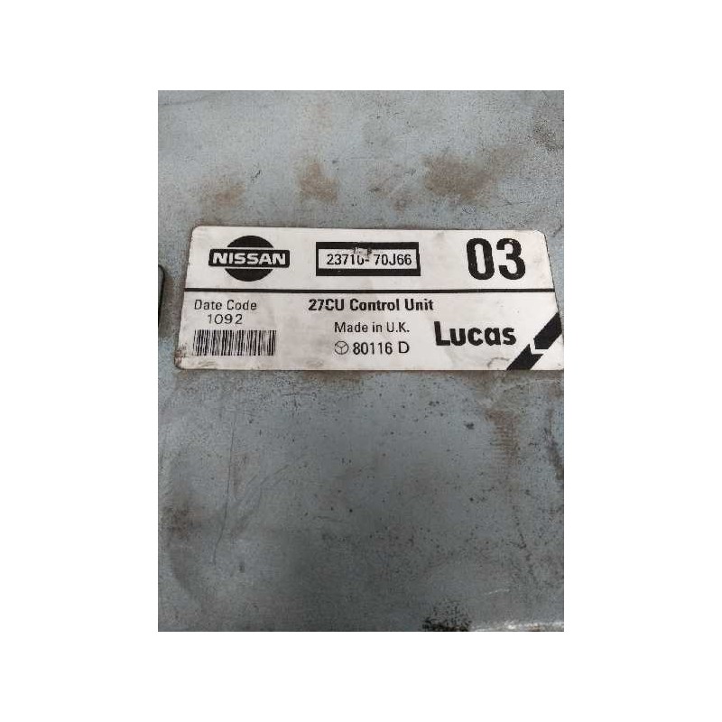 Recambio de centralita motor uce para nissan primera berl./familiar (p10/w10) 2.0 16v cat referencia OEM IAM 2371070J66 80116D 0