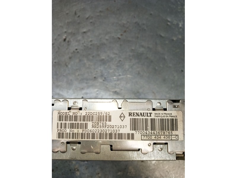 Recambio de sistema audio / radio cd para renault trucks mascott furgoneta 150.65 (a00300166) referencia OEM IAM 7700434436 RN25