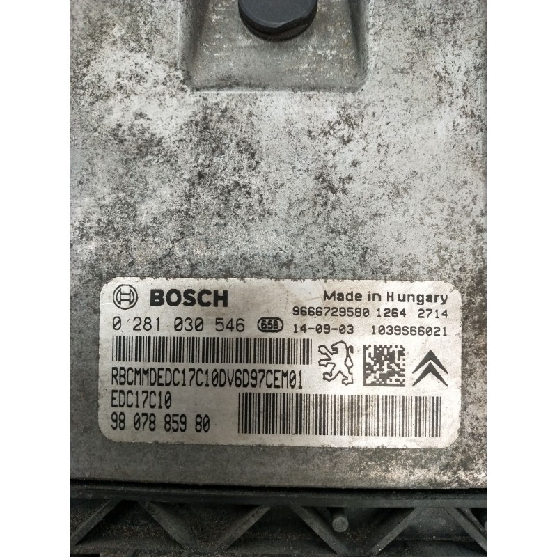 Recambio de centralita motor uce para fiat scudo autobús (270_, 272_) 1.6 d multijet referencia OEM IAM 0281030546 9807885980 10