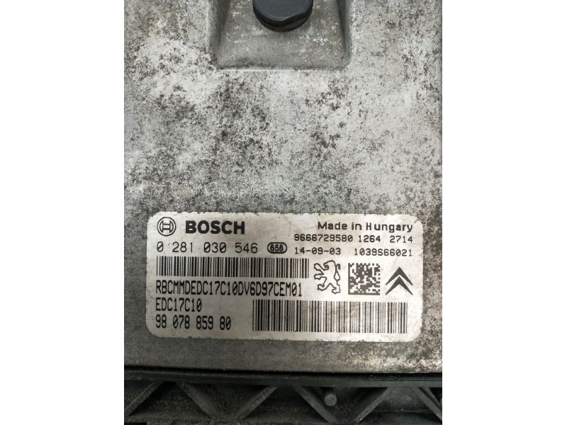 Recambio de centralita motor uce para fiat scudo autobús (270_, 272_) 1.6 d multijet referencia OEM IAM 0281030546 9807885980 10