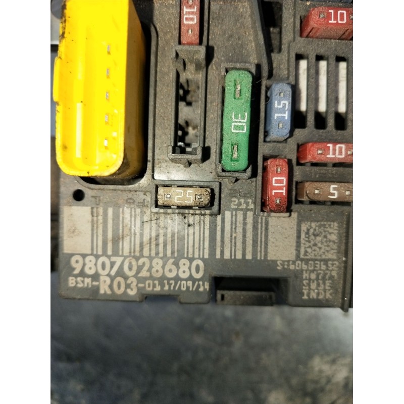 Recambio de caja reles / fusibles para fiat scudo autobús (270_, 272_) 1.6 d multijet referencia OEM IAM 9807028680 BSMR0301 