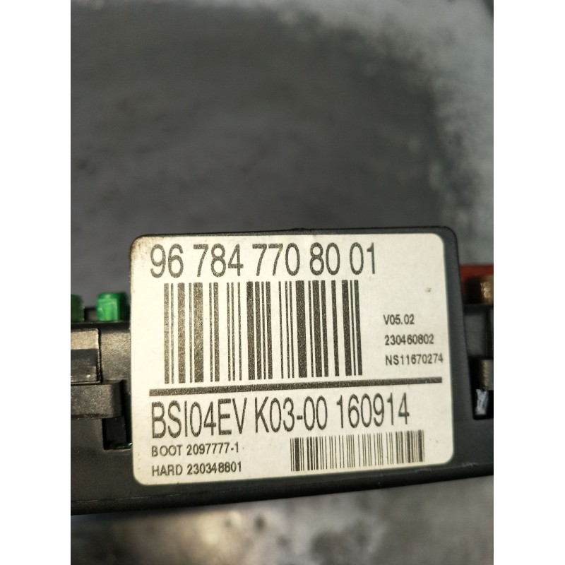 Recambio de caja reles / fusibles para fiat scudo autobús (270_, 272_) 1.6 d multijet referencia OEM IAM 967847708001 BSI04EVK03