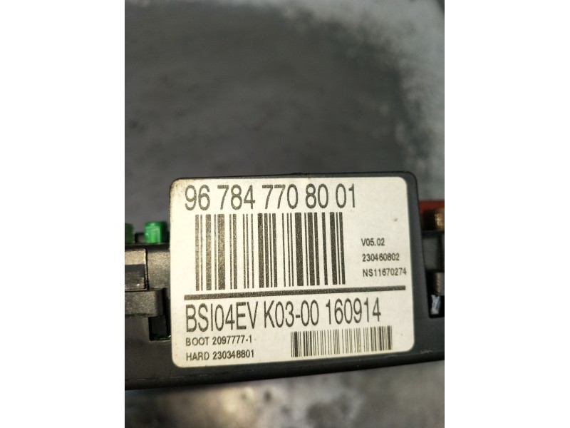 Recambio de caja reles / fusibles para fiat scudo autobús (270_, 272_) 1.6 d multijet referencia OEM IAM 967847708001 BSI04EVK03