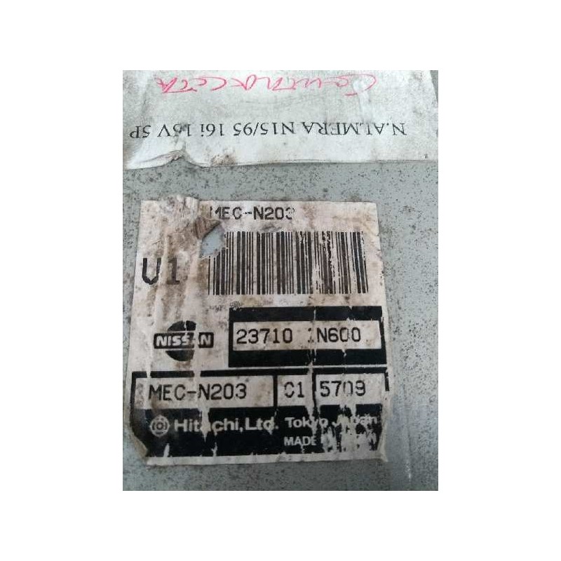 Recambio de centralita motor uce para nissan almera (n15) 1.6 16v cat referencia OEM IAM 237101N600 MECN203 U1