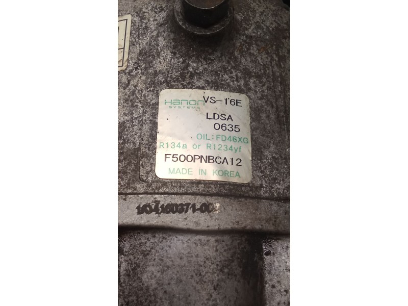 Recambio de compresor aire acondicionado para kia carens iv 1.7 crdi referencia OEM IAM F500PNBCA12  13