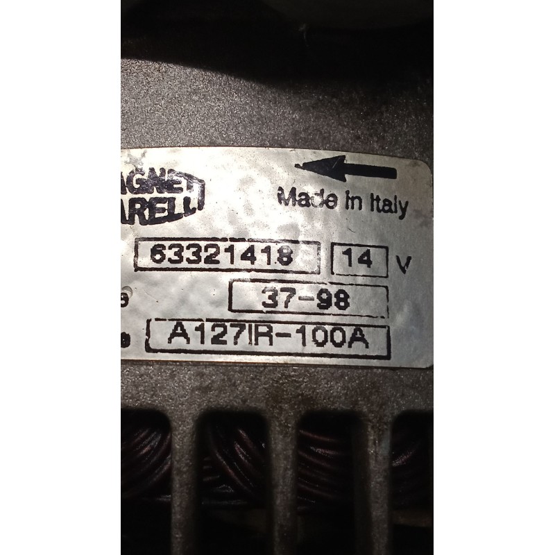 Recambio de alternador para alfa romeo 156 (932_) 1.6 16v t.spark (932.a4, 932.a4100) referencia OEM IAM 63321418 100A 97
