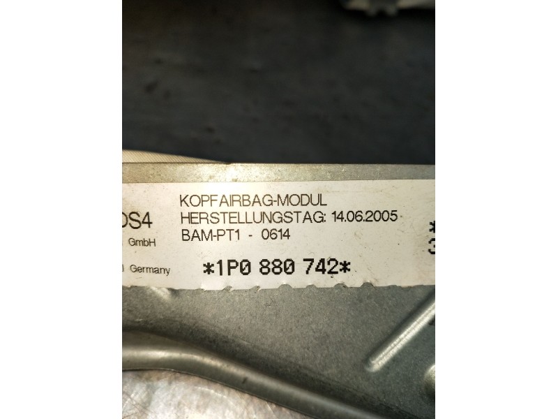 Recambio de airbag cortina delantero izquierdo para seat leon (1p1) 2.0 tdi 16v referencia OEM IAM 1P0880742  2005