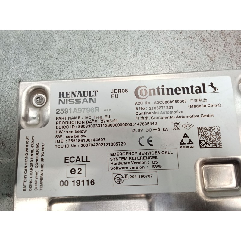 Recambio de modulo electronico para renault arkana i (lcm_, ldn_) 1.6 e-tech 145 (ldmu) referencia OEM IAM 2591A9796R A3C0888950