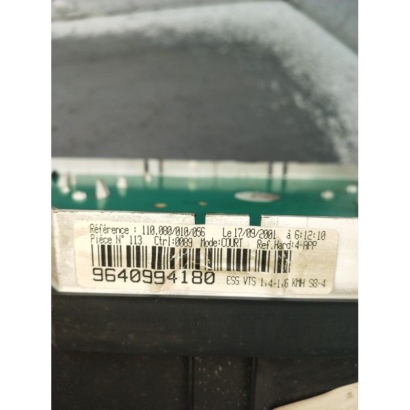 Recambio de cuadro instrumentos para citroën saxo (s0, s1) 1.4 vts referencia OEM IAM 9640994180 110080010056 1999