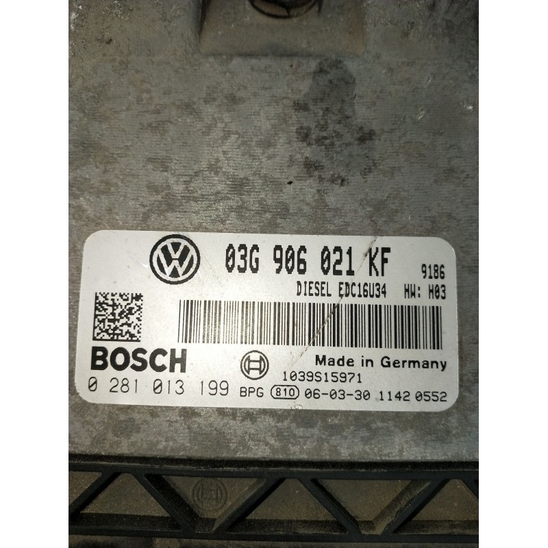 Recambio de centralita motor uce para volkswagen touran (1t1, 1t2) 2.0 tdi 16v referencia OEM IAM 0281013199 03G906021KF EDC16U3