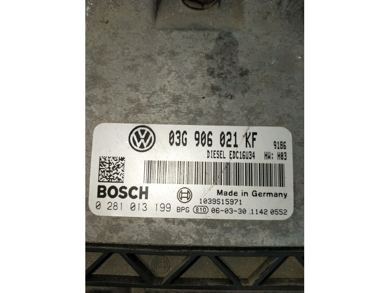 Recambio de centralita motor uce para volkswagen touran (1t1, 1t2) 2.0 tdi 16v referencia OEM IAM 0281013199 03G906021KF EDC16U3